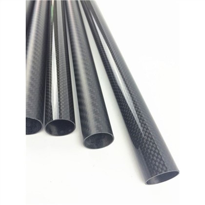 Tube en fibre de carbone sergé de 25 mm