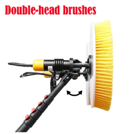 Brosse de lavage solaire à tête roulante